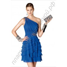 Короткое синее платье